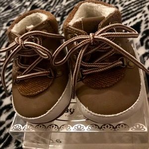 MAYORAL BABY BOY BROWN LACE-UP SOFT CRIB SHOES
